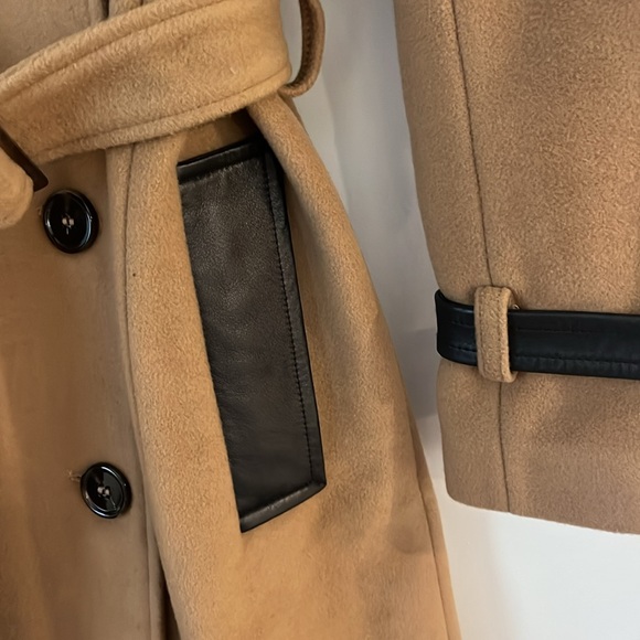 The Kooples Wool Trench with Leather Accents - Picture 3 of 7